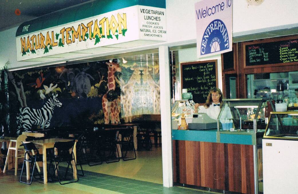 The original, Natural Temptation Cafe in the Bunbury Centrepoint in 1989. Picture: supplied 