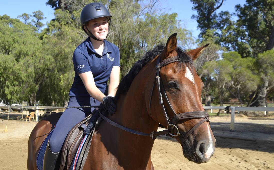 A bond like no other: 16-year-old equestrian Lauren Rowe has been recognised for her dedication to Dressage - alongside her German Riding Pony, Cadillac. Picture: Pip Waller 