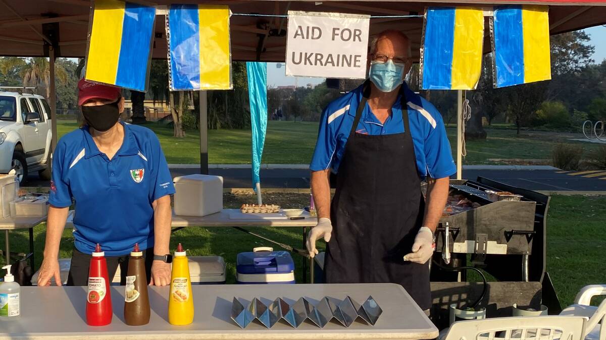 An important cause: Forza Dragon Boat Club Chairman John Campbell said the club raised over $1600 to support Ukraine. Picture: Supplied