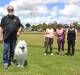 New kennel in Eaton: Bunbury and Districts Dog Club president Wally Cook holding Loki the Samoyed, with members Tracey Hackett, Anne Morgan and Donna Kaye. Picture: Pip Waller 