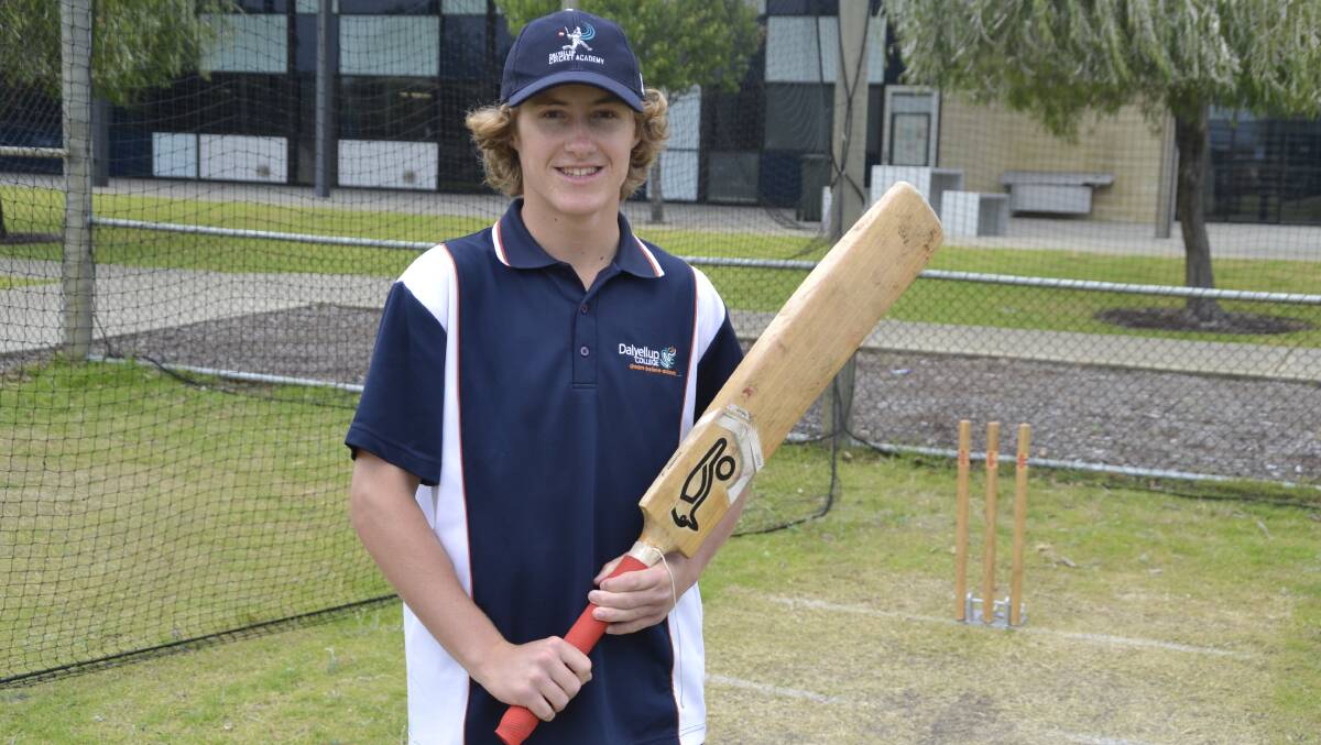 Next up to bat: 15-year-old Cody Ryan was selected to play in the Country Colts Squad for the 2021/22 cricket season. Picture: Pip Waller
