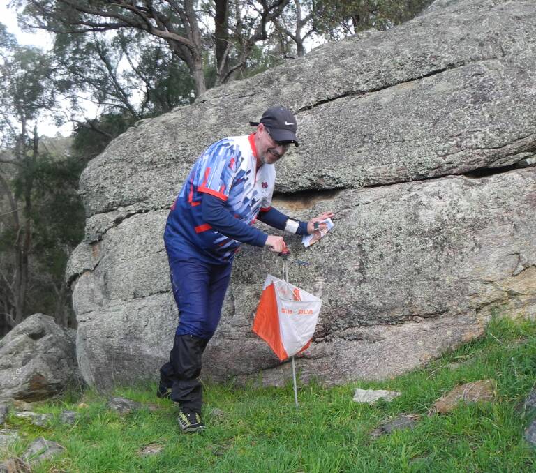 South West Orienteering Treckers member Peter O'Loughlan completing the moderate course. Photo is supplied.