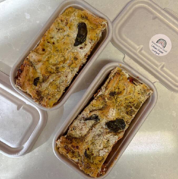 Yum: Grace's vegan cashew cheese lasagne, with lentils, pumpkin, fresh basil & seed sprinkle topping. Picture: instagram/@mumma_feel_good