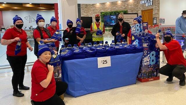 FIGHTING THE FREEZE: FightMND's Big Freeze 8 Beanies are available to purchase from Coles supermarkets and express stores across the country. Picture: Supplied.