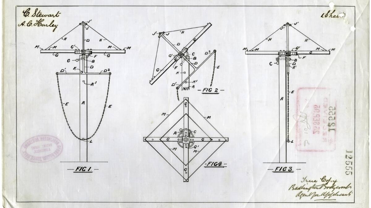 Patent design for the Hills Hoist. File picture