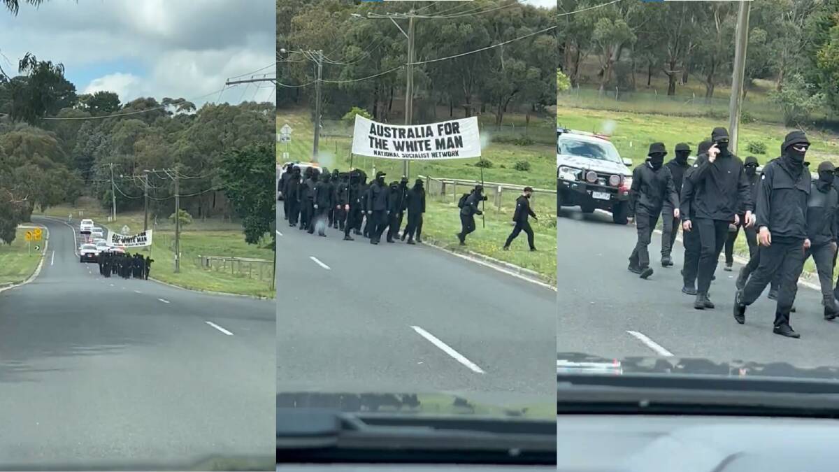 The demonstration continued along Ballarat's country roads. Picture via X