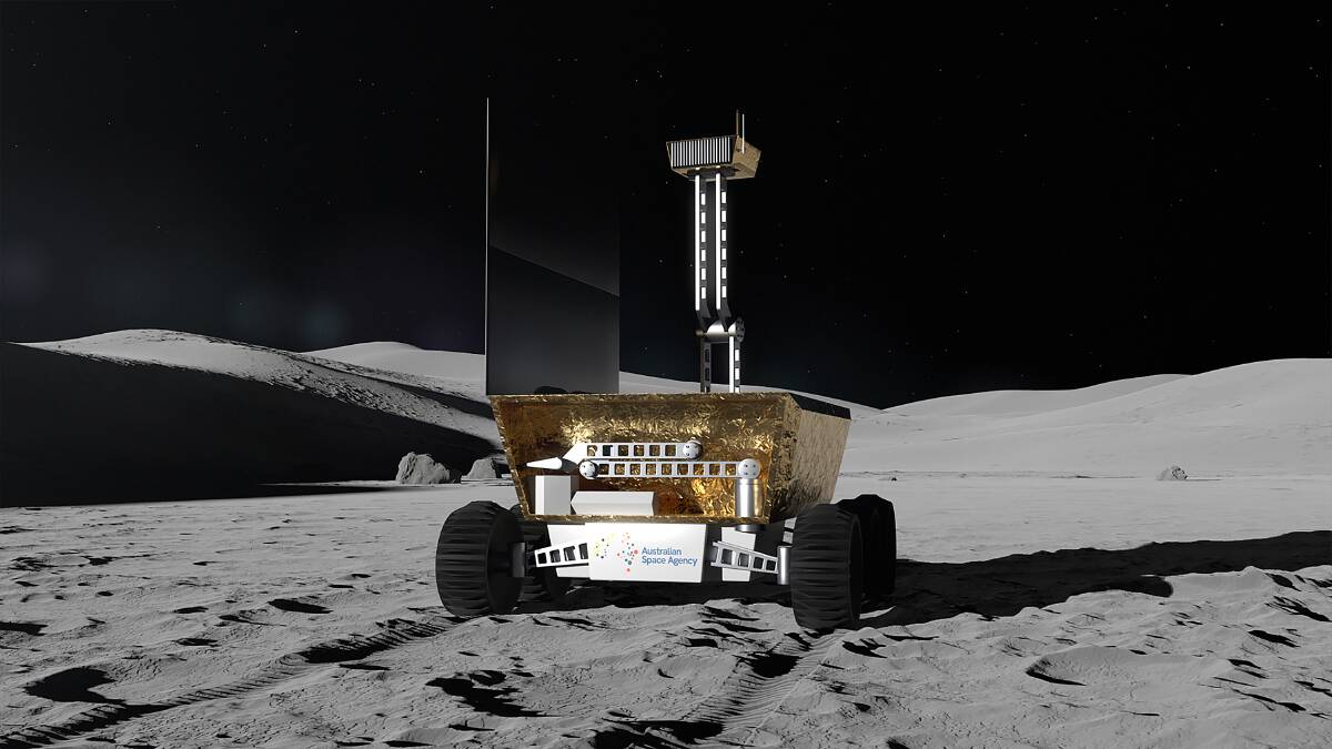An artist's impression of Australia's lunar rover. Picture supplied by Australian Space Agency