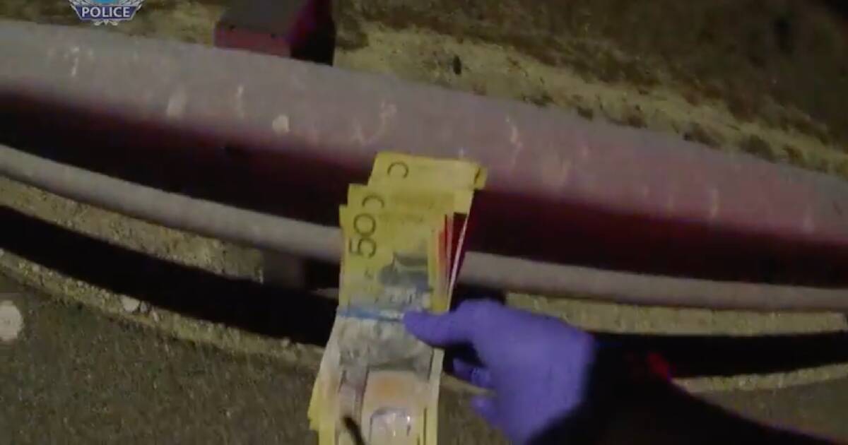 Police have found cash scattered along a freeway in Perth. Source: WA Police