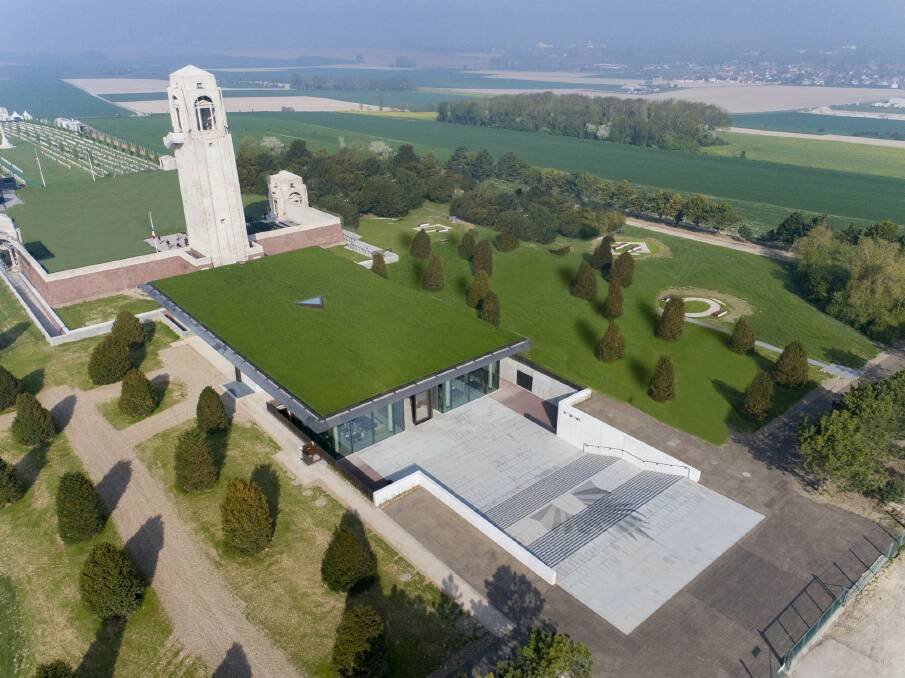 FAR FROM HOME: Francis Varcoe and Arthur Walker are remembered on the Australian National Memorial at Villers-Bretonneux. Picture: The Department of Veterans’ Affairs.
