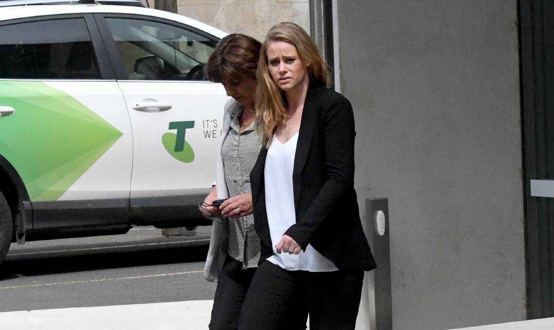 DeAraugo leaves the Bendigo Magistrates' Court on Friday. Picture: DARREN HOWE