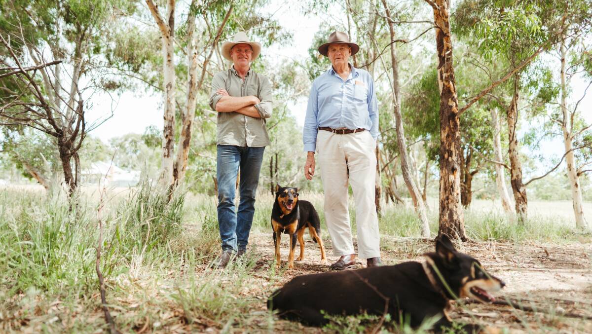 Craig and John Starr. Hope was brought to the farm in 2020. Picture: Dion Georgopoulos 