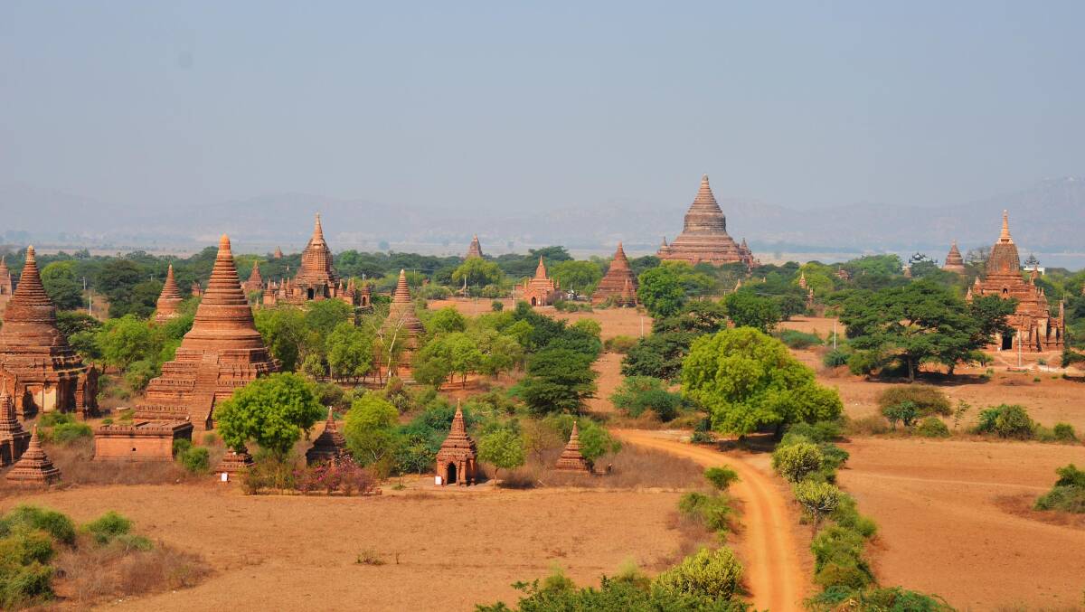 Mysterious Myanmar … ancient temples and stupas scattered across Bagan’s dusty plains. 