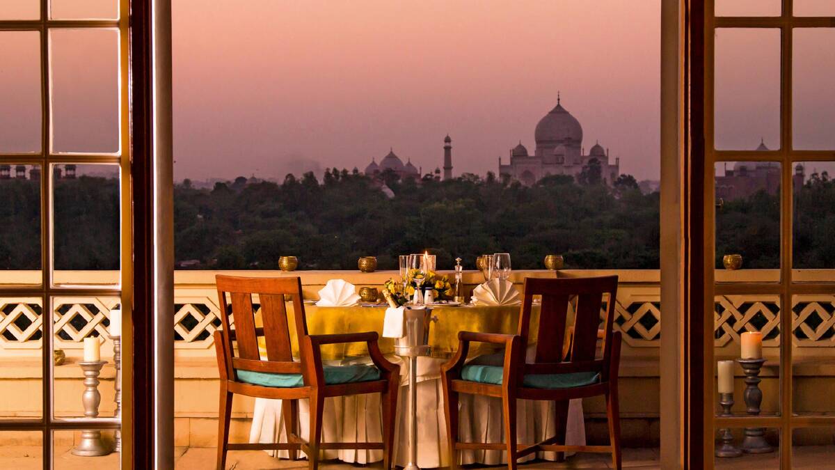 Dinner at the Oberoi … a great way to experience the Taj Mahal.