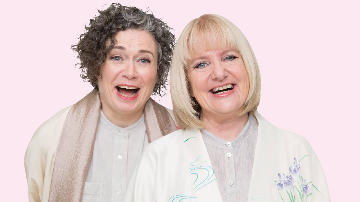 Double-trouble: Judith Lucy and Denise Scott are heading to Bunbury. Photo: Supplied. 