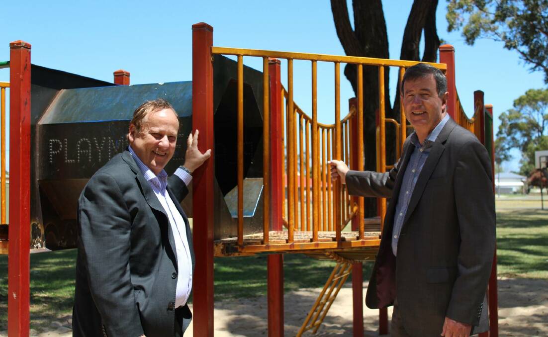 Bunbury MLA Don Punch and City of Bunbury Mayor Gary Brennan want to hear the public's ideas for the revamp of Kelly Park in Carey Park. 