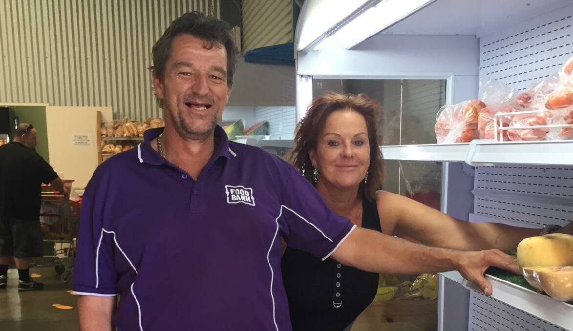 Bunbury Foodbank manager Carol Hearn said the demand for assistance and meals has never been higher. She is pictured here with Foodbank volunteer Glenn Sudholz. 