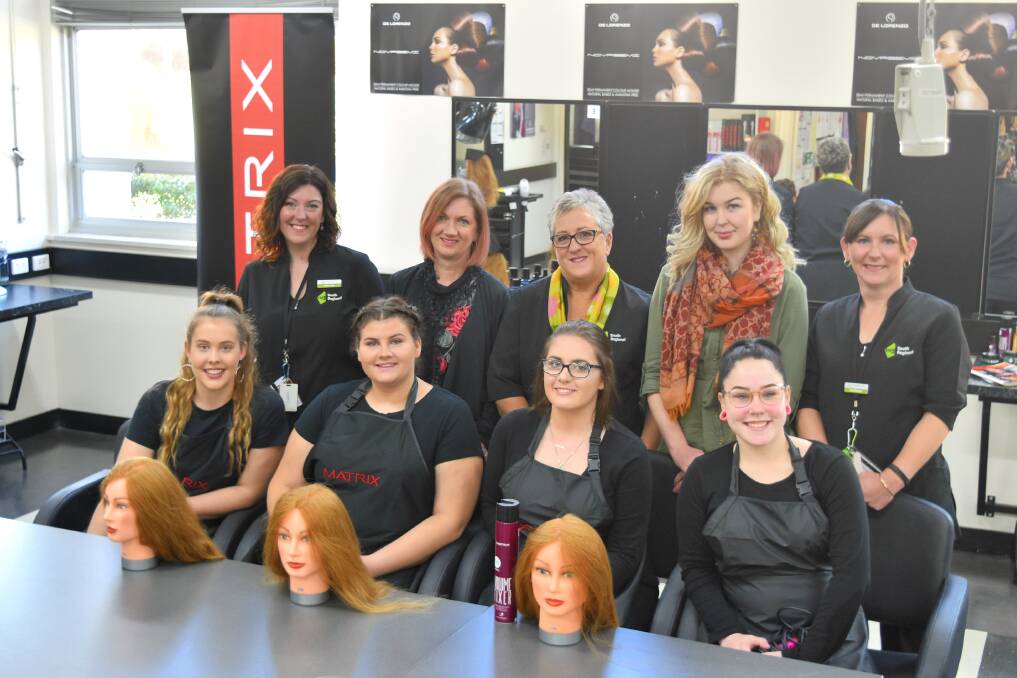 South Regional TAFE VET in schools hairdressing students, lecturers and judges pictured at the world skills competition in Bunbury on Friday. 