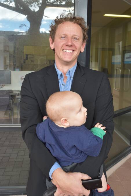 Donnybrook's David Fishlock will run for the Federal Seat of Forrest as a candidate for the Outdoor Recreation Party. He is pictured with his son William. 