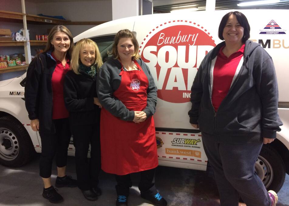 Federal Member for Forrest Nola Marino with the team from the Bunbury Soup Van. 