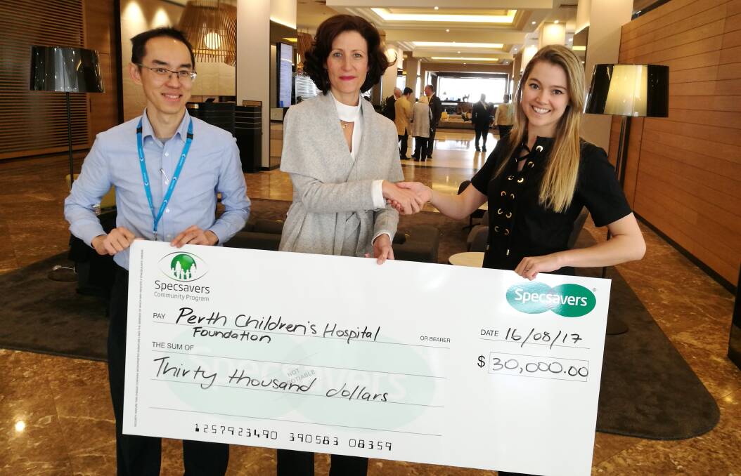 Fundraising across the WA Specsavers stores has produced a $30,000 donation for Princess Margaret Hospital's ophthalmology department.