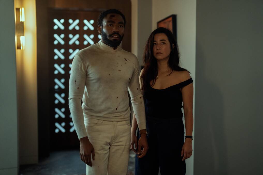 Donald Glover and Maya Erskine are the titular Mr and Mrs Smith while, below Nicole Kidman stars in Expats. Pictures by Prime Video