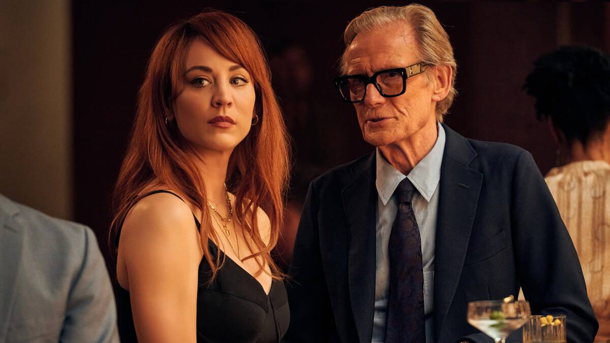 Kaley Cuoco and Bill Nighy are assassins in Role Play. Picture by Prime Video