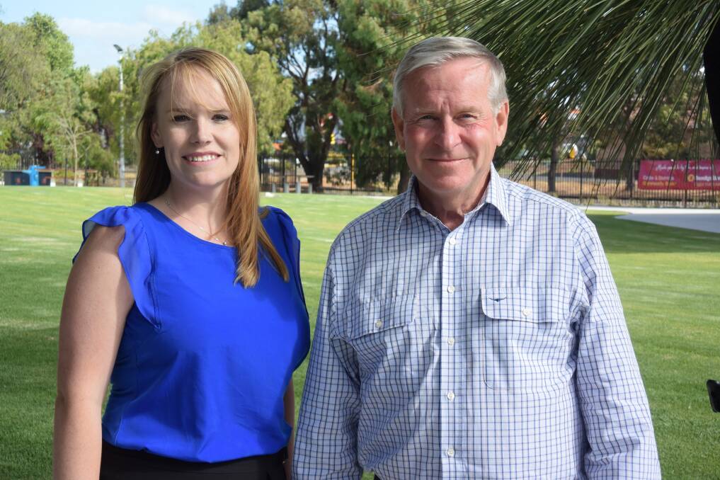 Town focus: WA Premier Colin Barnett toured Collie with Liberal Candidate for Collie-Preston Elysia Harverson last week. Photo: Thomas Munday. 