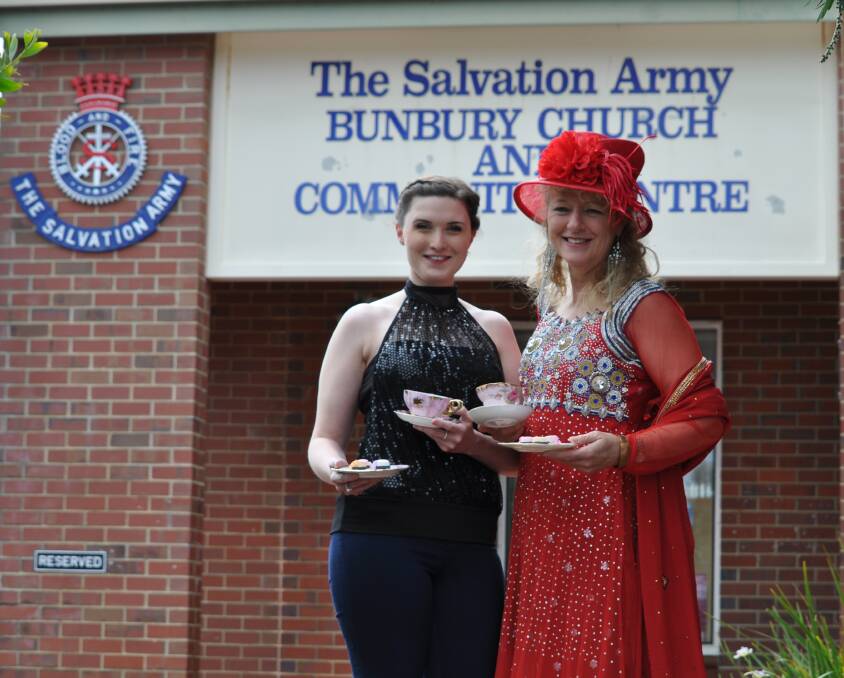 Tea and conversation: The Salvation Army's Bunbury Corps representatives Tegan Hume and Yvonne Irwin are eagerly anticipating the Fashion Show and High Tea. Photo: Thomas Munday. 