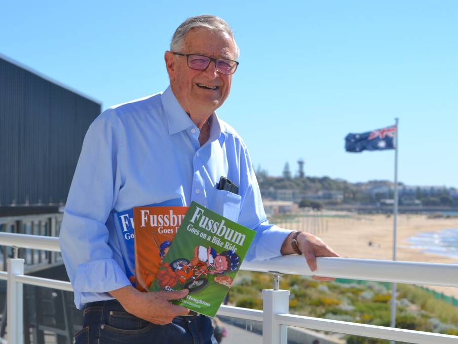 High achiever: Bunbury's Graham Houghton has released his third book, Fussbum Goes Fishing: A Story of Caring for Our Environment. Photo: Thomas Munday. 