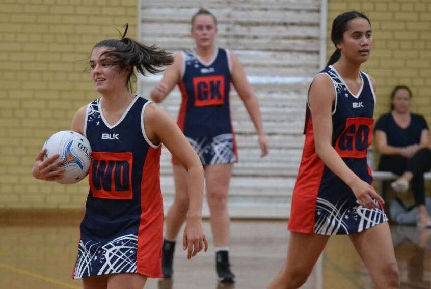 On the court: Carey Park edged out Eaton by four goals at the South West Sports Centre. Photo: Thomas Munday. 