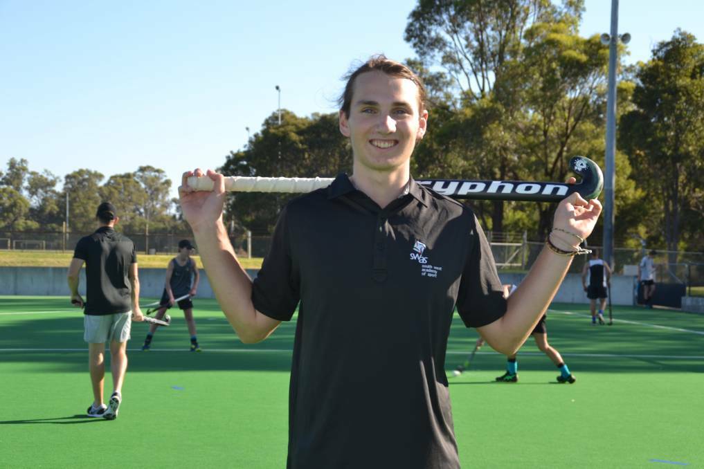 Star athlete: Ferguson Valley/Western Australian hockey player Tom Harvie. 