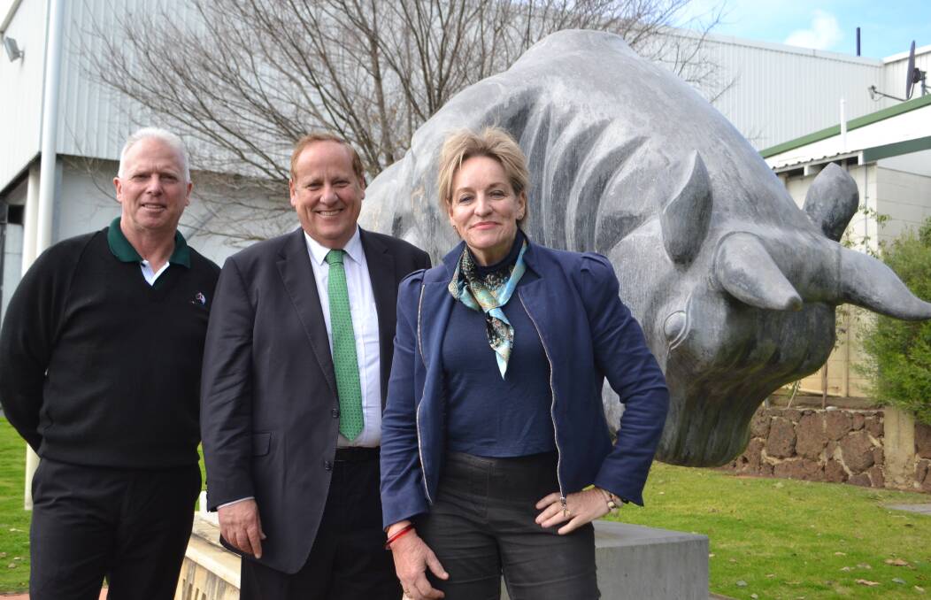 Boost for businesses: Regional Development Minister Alannah MacTiernan, Bunbury MLA Don Punch, and V and V Walsh business manager Adrian Harrod. Photo: Thomas Munday. 