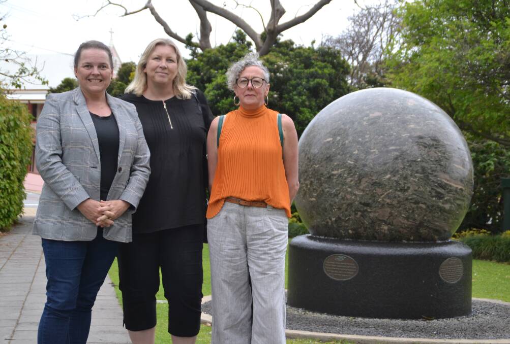 At the polls: Marina Quain, Karen Turner, and Cheryl Kozisek are running for Bunbury City Council in this year's Local Government Elections. Photo: Thomas Munday. 