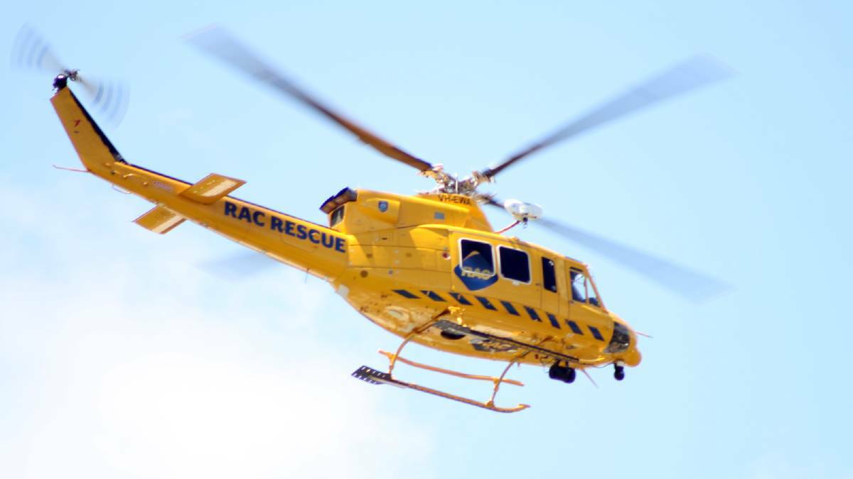 Man airlifted to hospital after crash