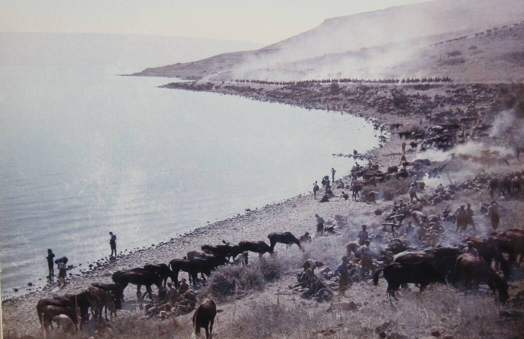 The 10th Light Horse Regiment at the Sea of Galilee. Photo: Supplied. 