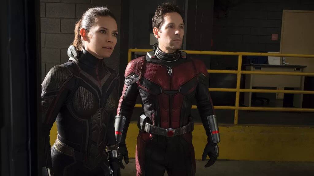 A bug's life: Evangeline Lily as Wasp and Paul Rudd as Ant-Man. Photo: Supplied. 