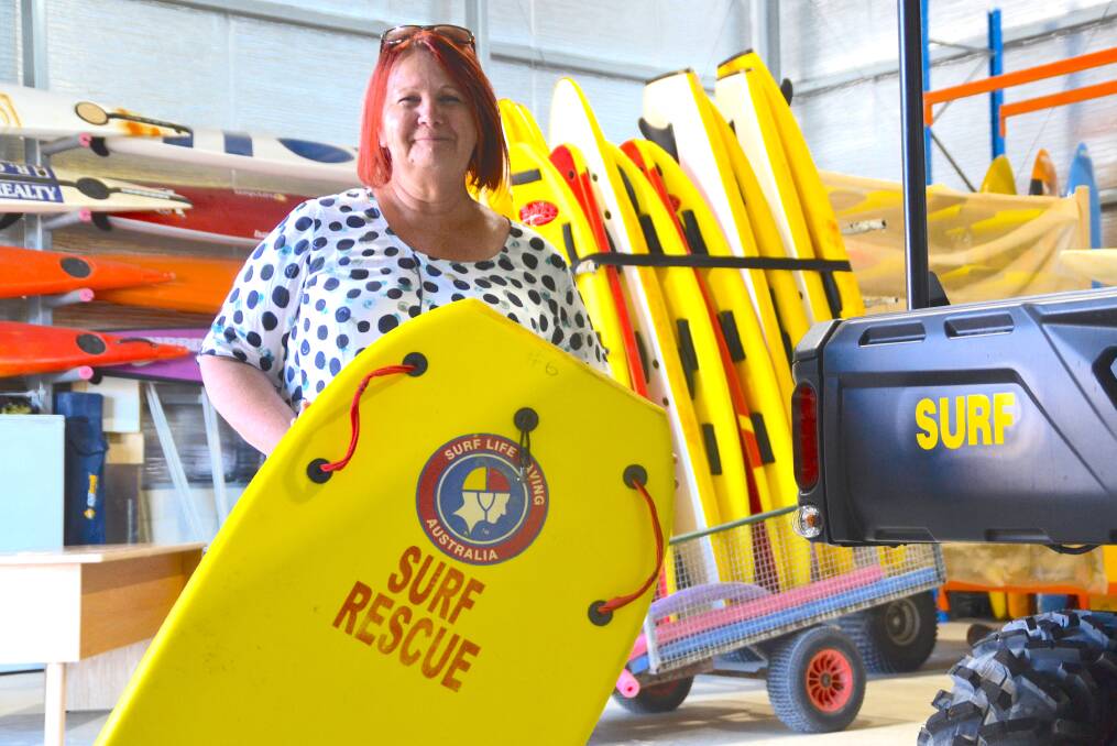 On the beach: Dalyellup Surf Life Saving Club president Yvonne Broome is eagerly counting down to this Sunday's Shed Grand Opening event. Photo: Thomas Munday. 