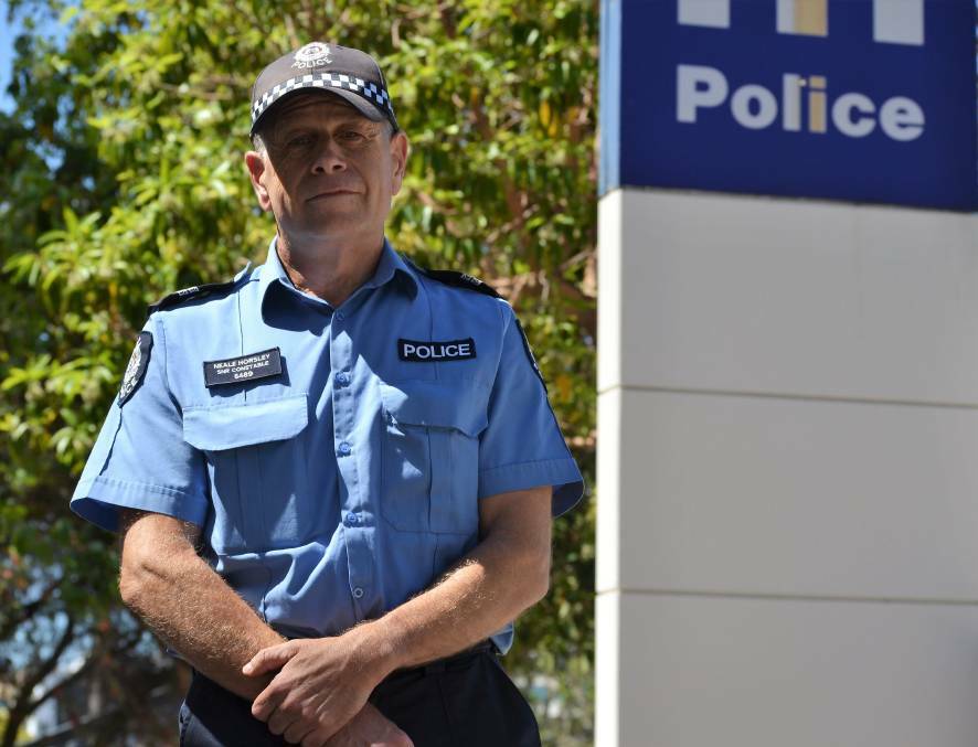 Out in force: South West Senior Constable Neale Horsley. Photo: Thomas Munday. 