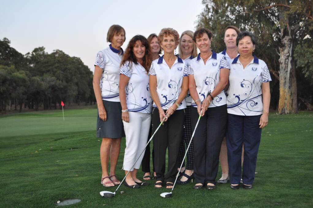 Team effort: Participants of the Bunbury Golf Club's West Australian Business Ladies Golf Association inc. Pennants side. Photo: Thomas Munday. 