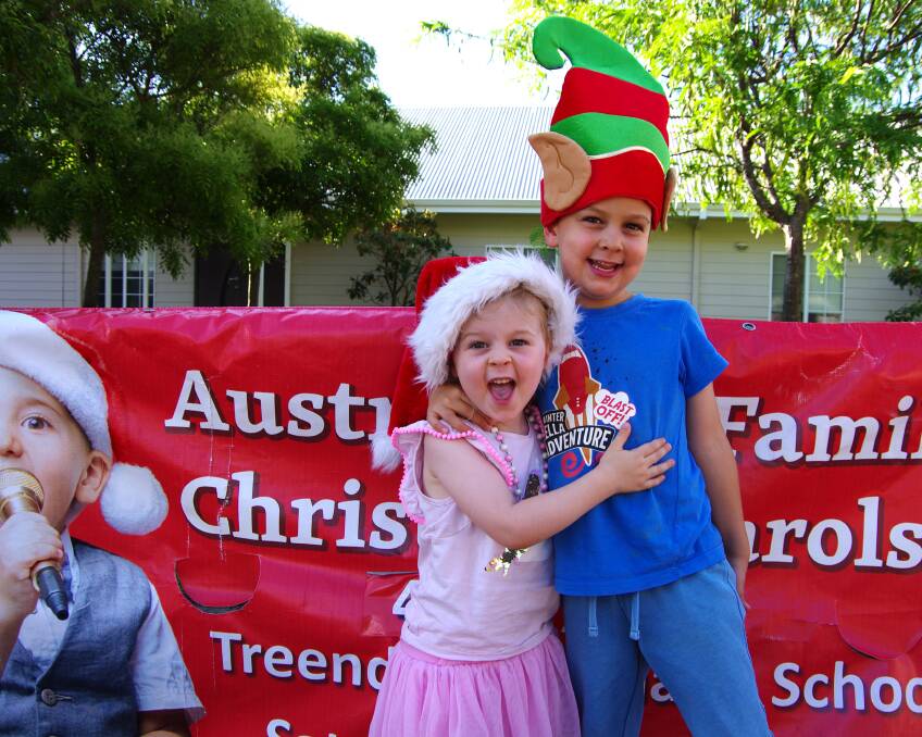 Jingle all the way: Ivy and Willem Sheehy are eagerly excited for the Australind Family Christmas Carols on December 7. Photo: Supplied.