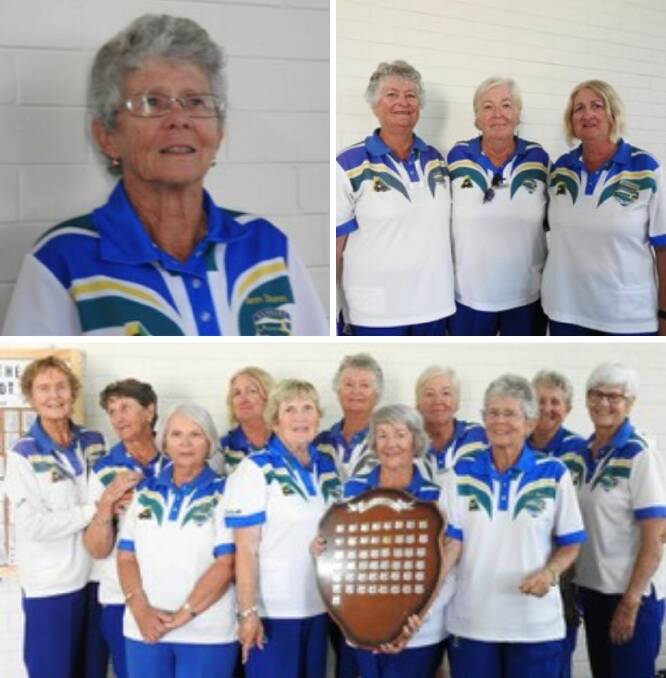 On the green: The Bunbury Bowling Club received the winner's shield in the 2020 Ladies South West League Championships. Photos: Supplied. 