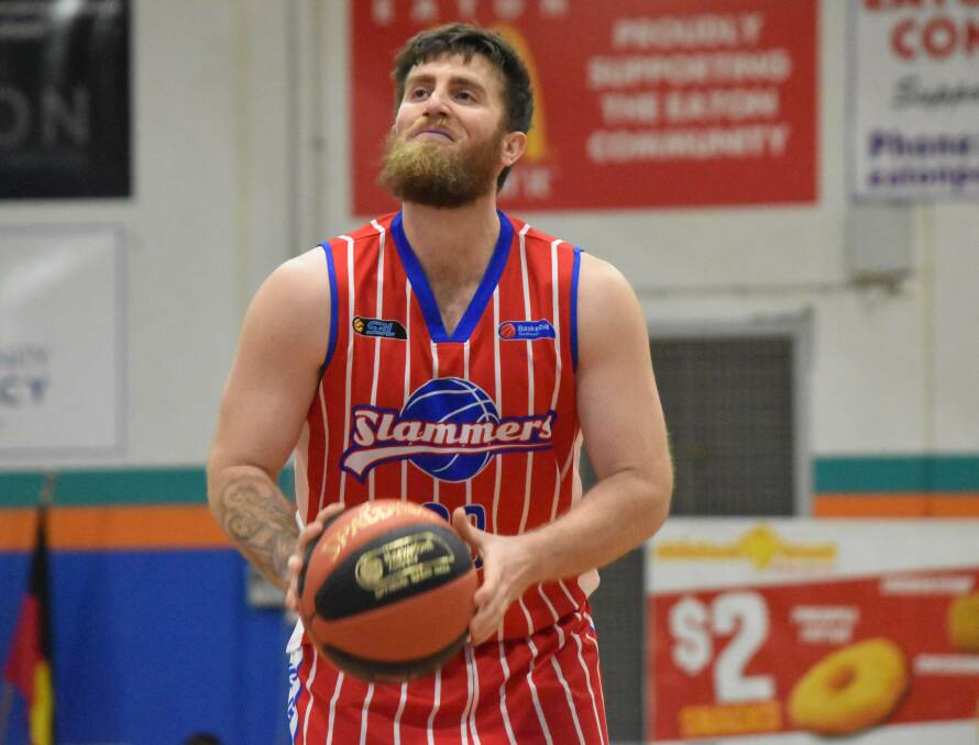 On the court: Luke Deighton secured two rebounds in the Slammers' showdown with Joondalup on Saturday night. Photo: Thomas Munday. 
