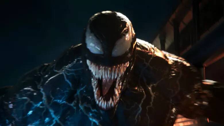 Venom, starring Tom Hardy, is in cinemas now. Photo supplied. 