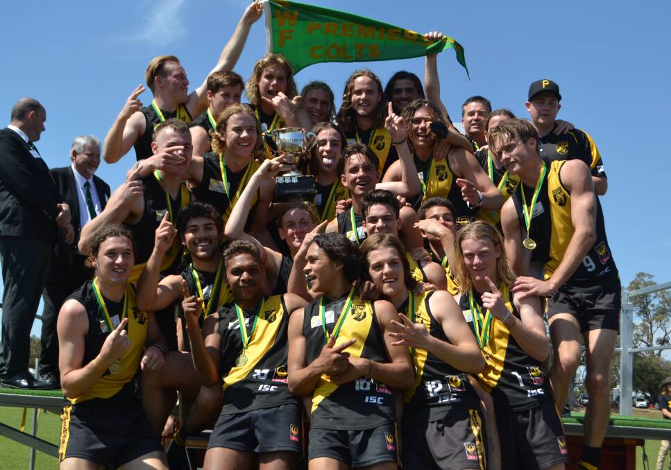 Victors: Bunbury's Colts side scored a convincing 60-point win over Busselton in their grand final battle. Photo: Thomas Munday. 