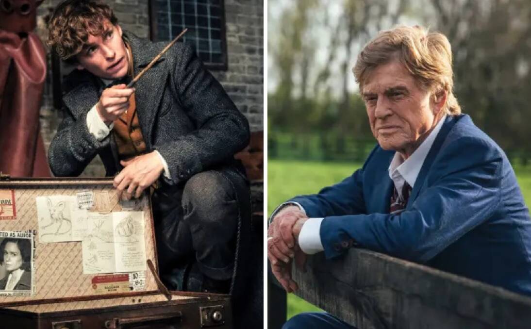 At the movies: Fantasy-action flick Fantastic Beasts: The Crimes of Grindelwald and heist-drama The Old Man and the Gun, starring Robert Redford, are in cinemas now. Photos: Supplied. 