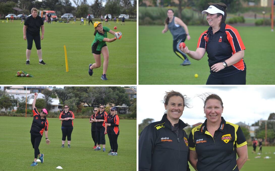 Ready to play: South West female cricketers put their skills to the test on Sunday, October 14. Photos: Thomas Munday. 