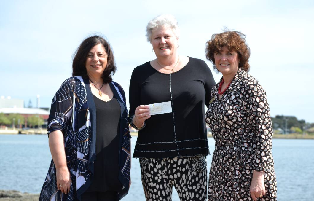 Helping each other: Soroptimist International of Bunbury secretary Maria Fitzgerald, South West Refuge inc. chairperson Alison Comparti, and Soroptimist International of Bunbury president Bernadette Durrell. Photo: Thomas Munday. 