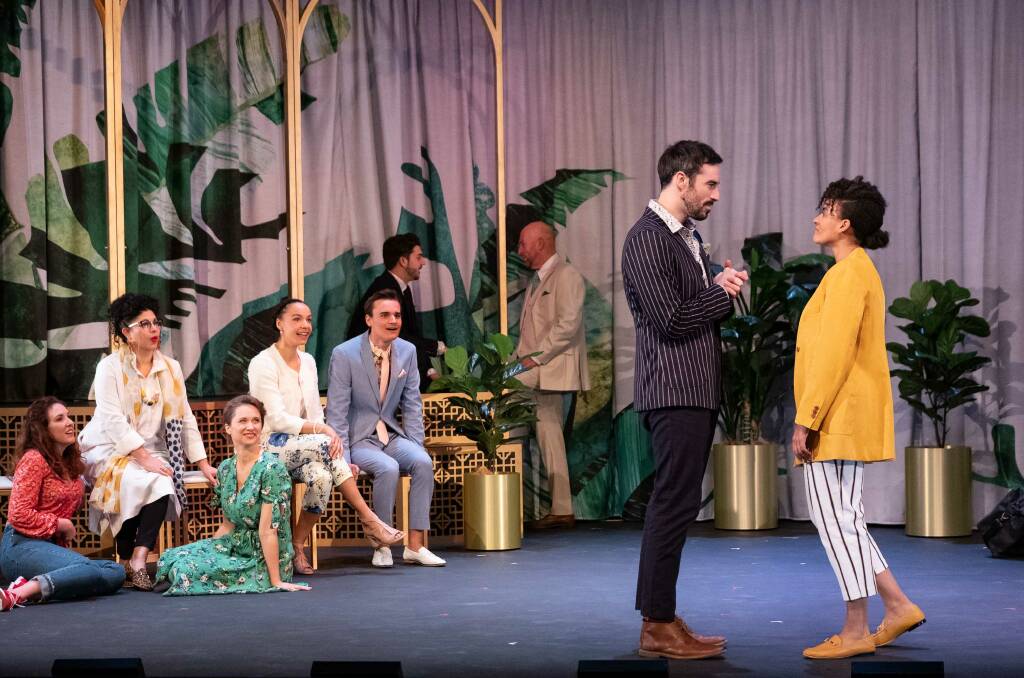 On the stage: A talented cast leads Bell Shakespeare's Much Ado About Nothing. The show will head to Bunbury later this week. Photo: Supplied. 