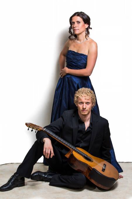 On the stage: Duo Moller-Fraticelli - comprised of guitarists Johannes Moller and Laura Fraticelli - will perform one show in Bunbury on March 5. Photo: Supplied. 