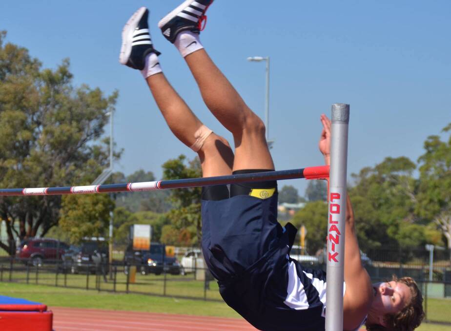 To new heights: High jump champion Bailey Reimers recently broke the Bunbury Little Athletics U17B records with a 1.95 metre leap. Photo: Supplied. 